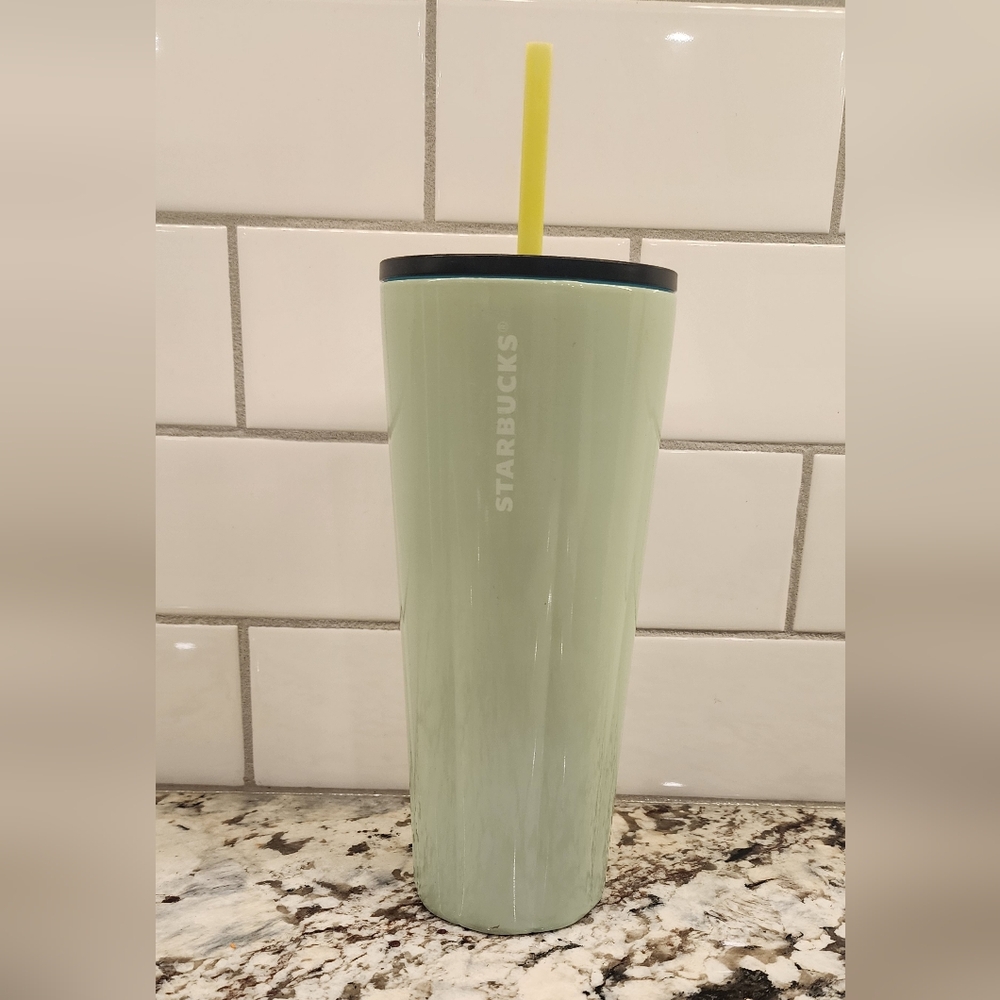 Venti starbucks insulated light green metal tumbler